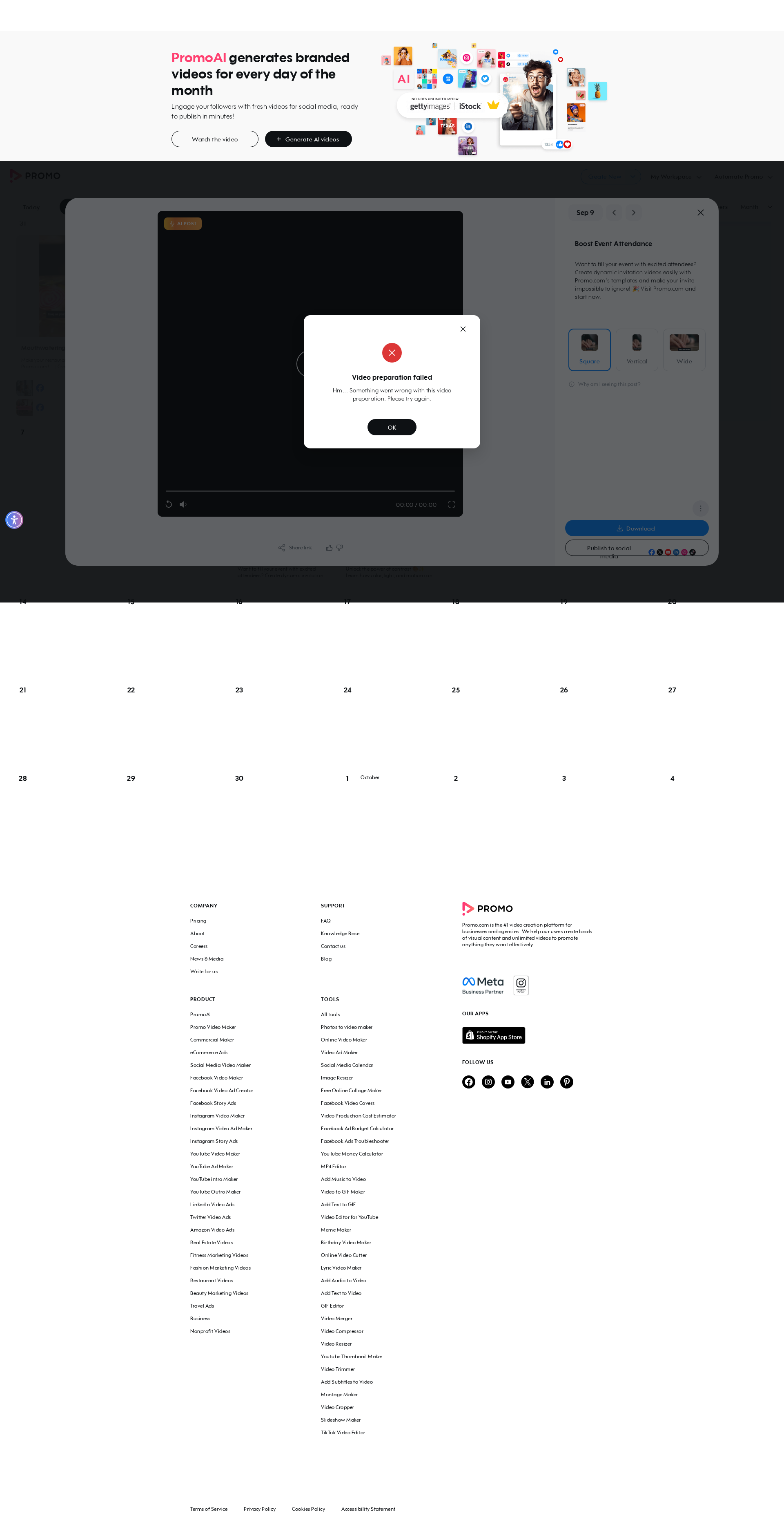 Test failure screenshot
